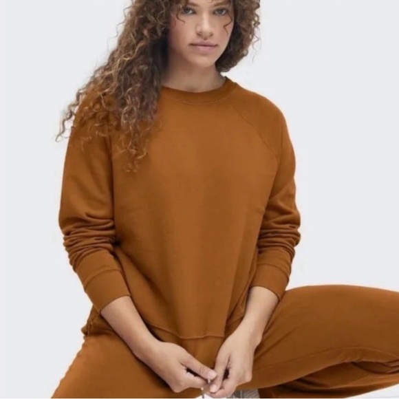 MATE the Label Tops - MATE The Label Organic Cotton Shrunken Crewneck Sweatshirt Medium in Amber